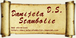 Danijela Stambolić vizit kartica